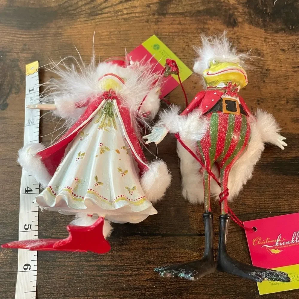Vintage Dept.56 Krinkles 2 Santa Frog Ornament 6